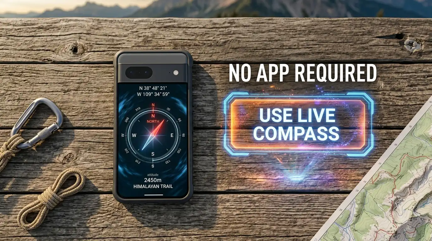 Live Compass on Phone: Digital Mobile Compass Without an App
