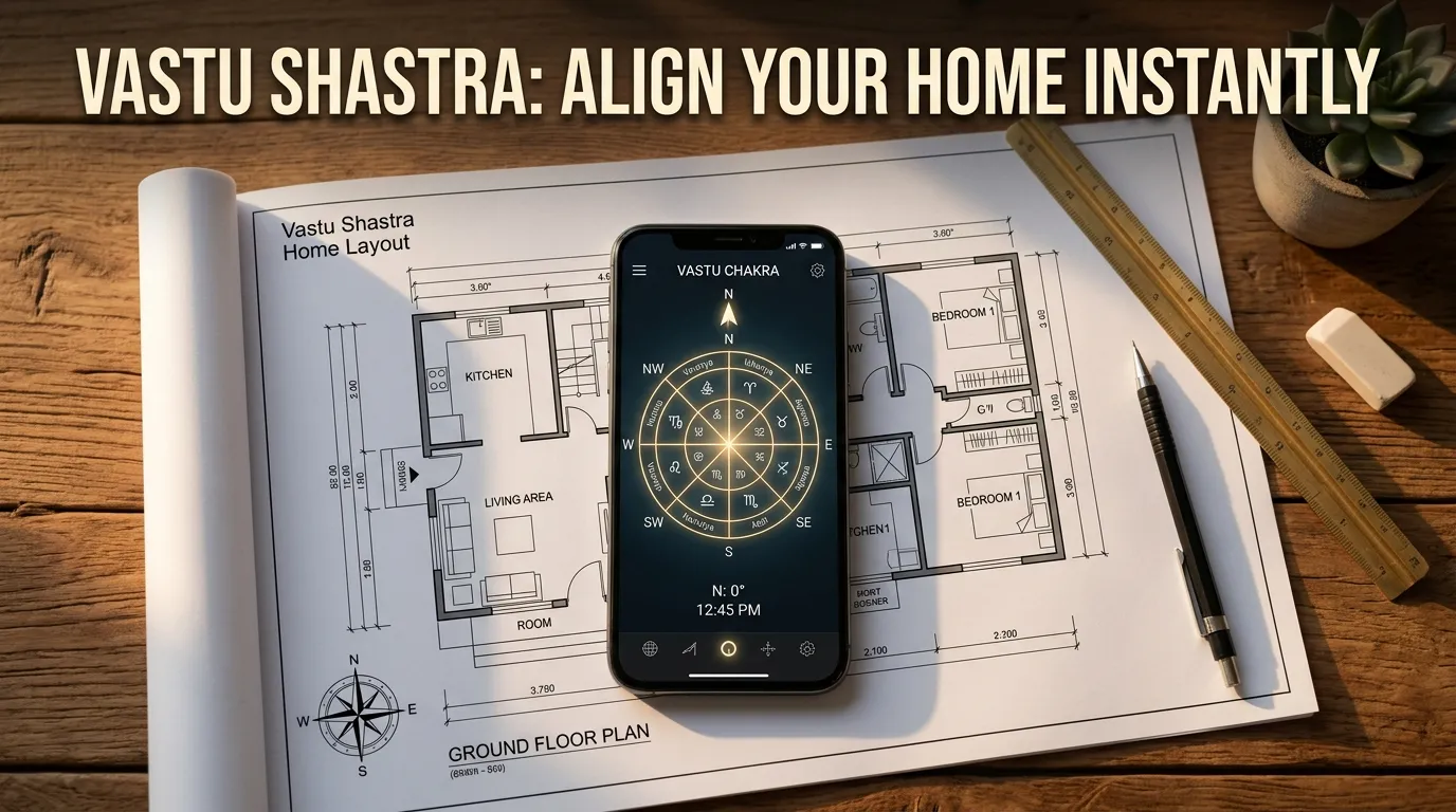 Vastu Shastra for Home: How to Align Your Bedroom, Kitchen, and Pooja Room Using an Online Compass